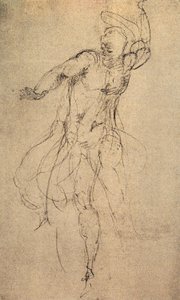 最後の審判のための研究;ミケランジェロの絵。カーサブオナローティ（フィレンツェ）